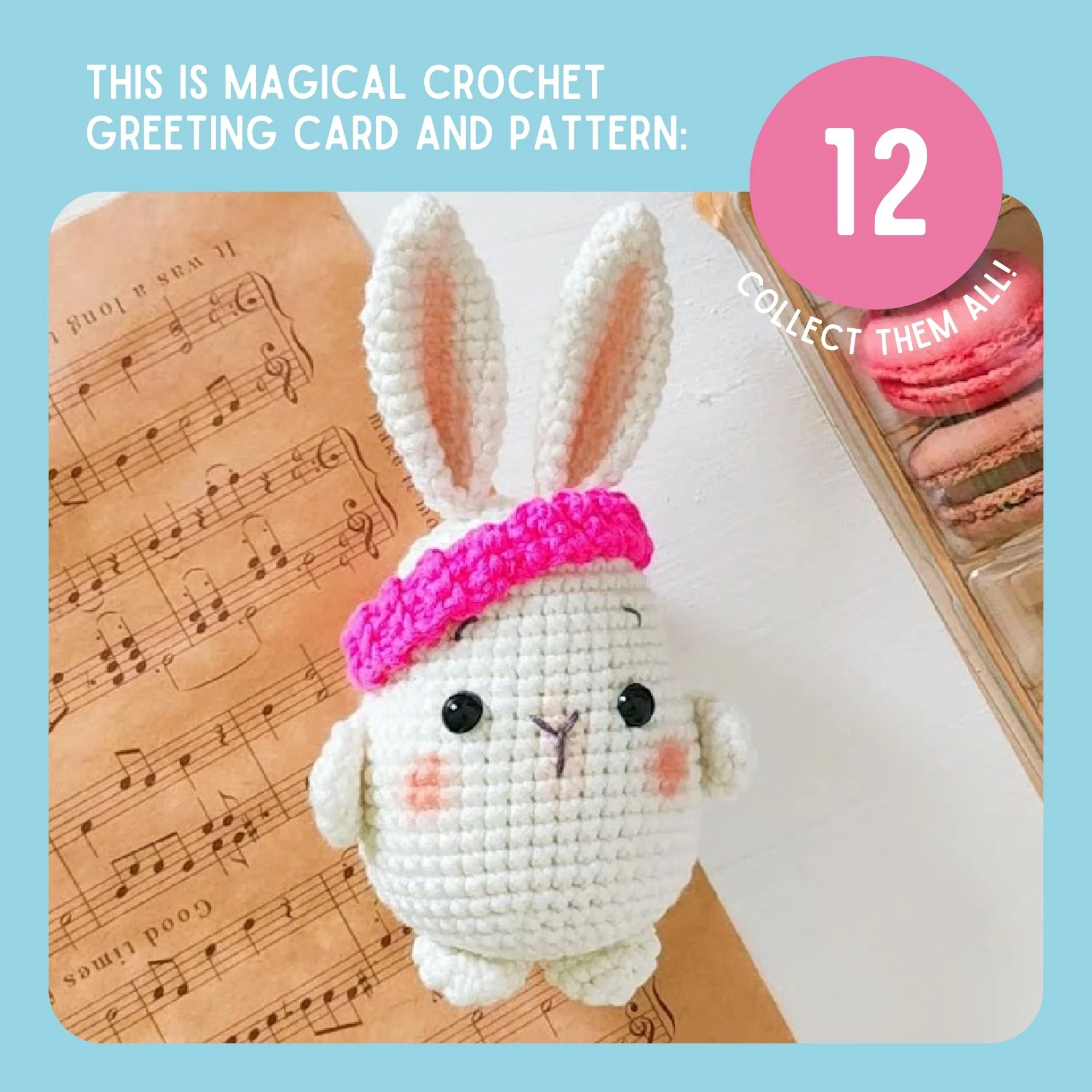 Bunny Crochet Pattern & Matching Card: "Easter" - Image 9