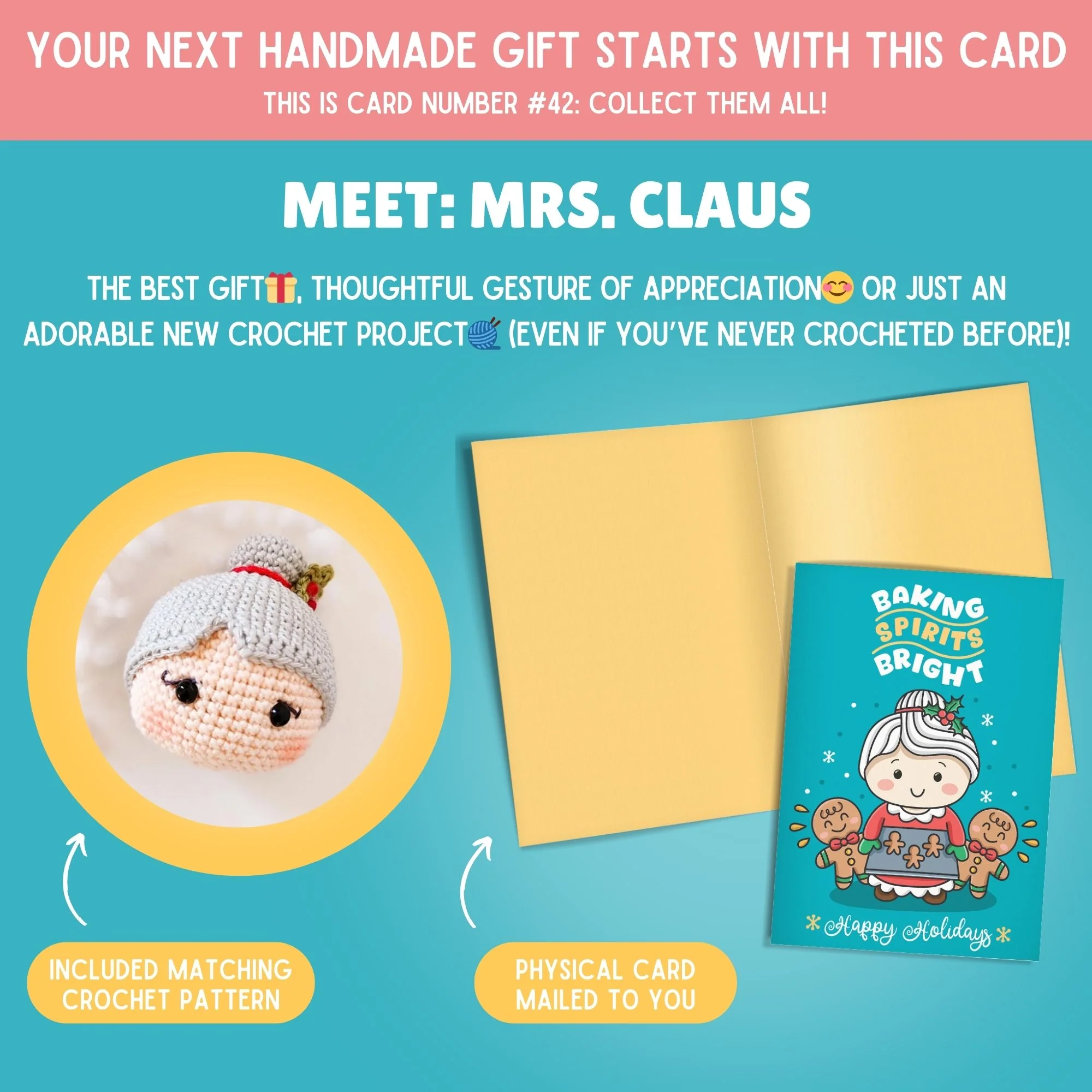 Best Holiday Deal: 8 Magical Crochet Holiday Greeting Cards & Patterns For The Price Of 7 Bundle (Get The Frosty The Snowman Card Free) - Image 10