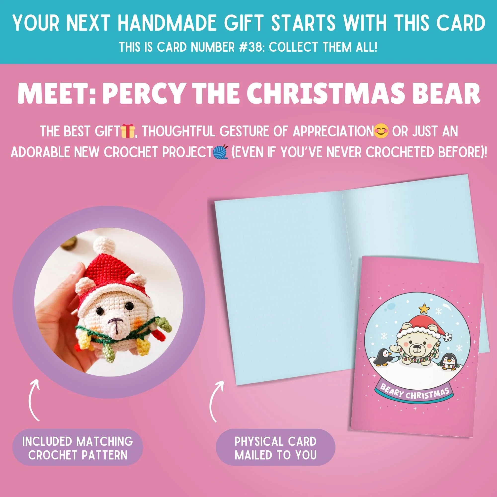 Best Holiday Deal: 8 Magical Crochet Holiday Greeting Cards & Patterns For The Price Of 7 Bundle (Get The Frosty The Snowman Card Free) - Image 3