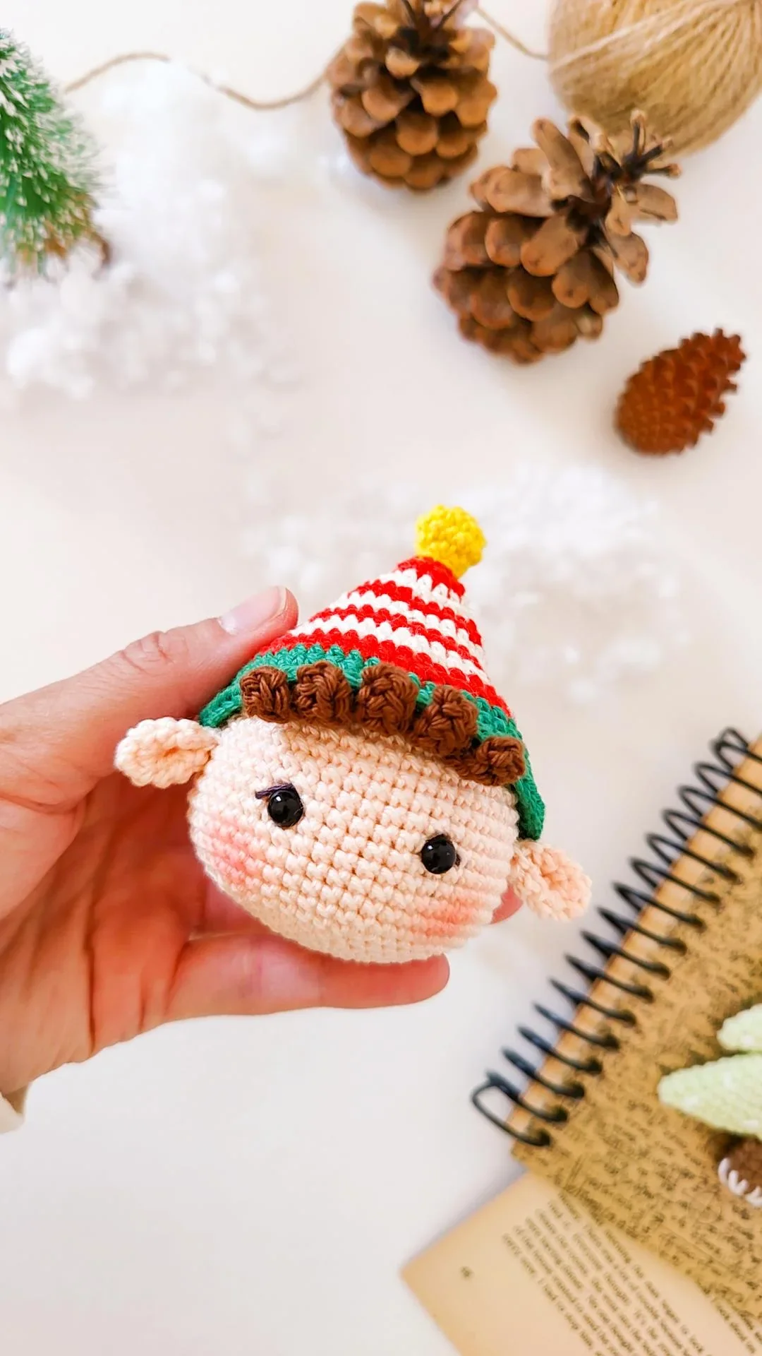 Holiday Crochet Pattern Ornament Collection: Mrs. Claus, Santa Claus, Comet the Reindeer, Tinsel Toe the Elf - Image 4