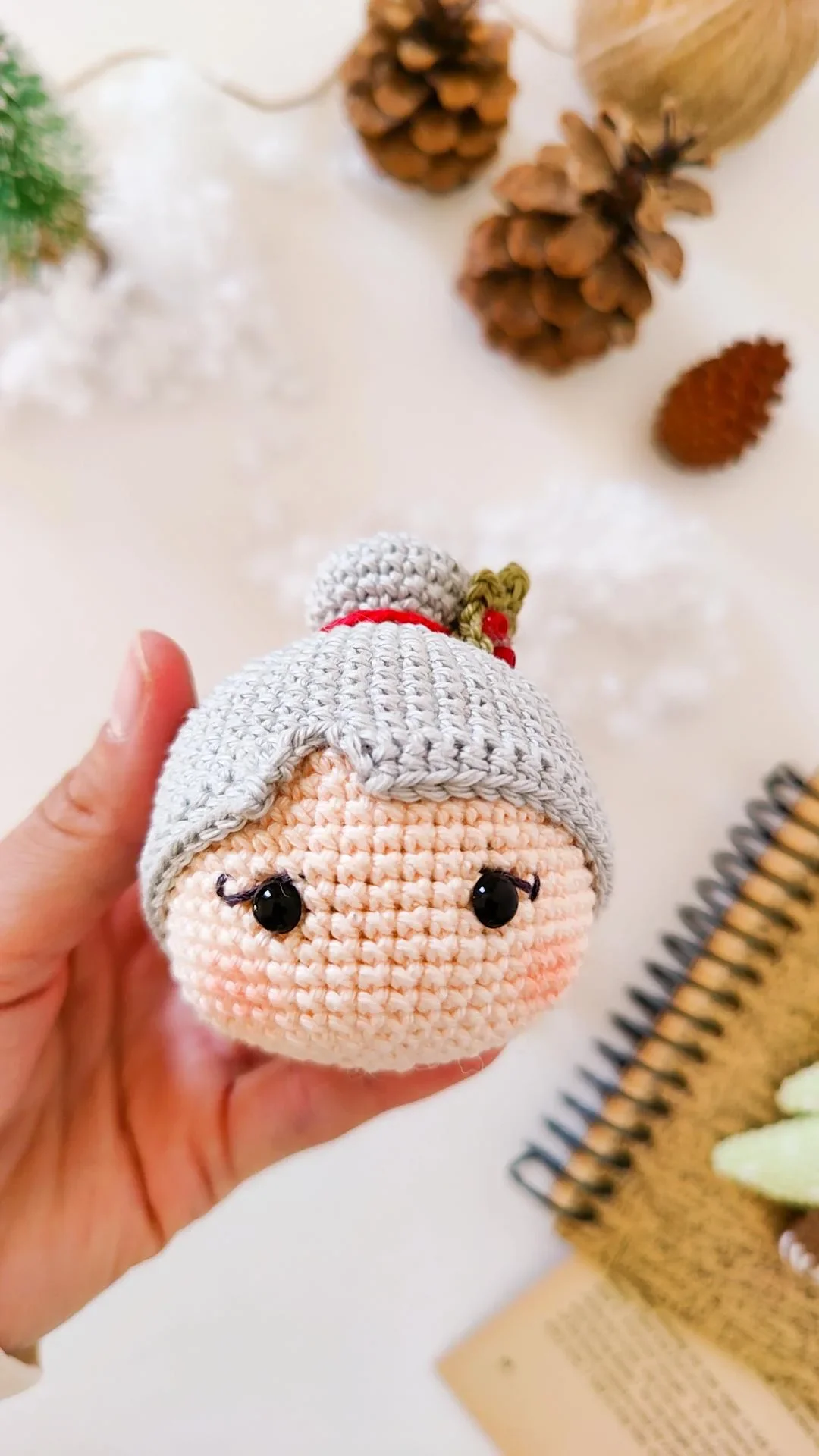 Holiday Crochet Pattern Ornament Collection: Mrs. Claus, Santa Claus, Comet the Reindeer, Tinsel Toe the Elf - Image 6