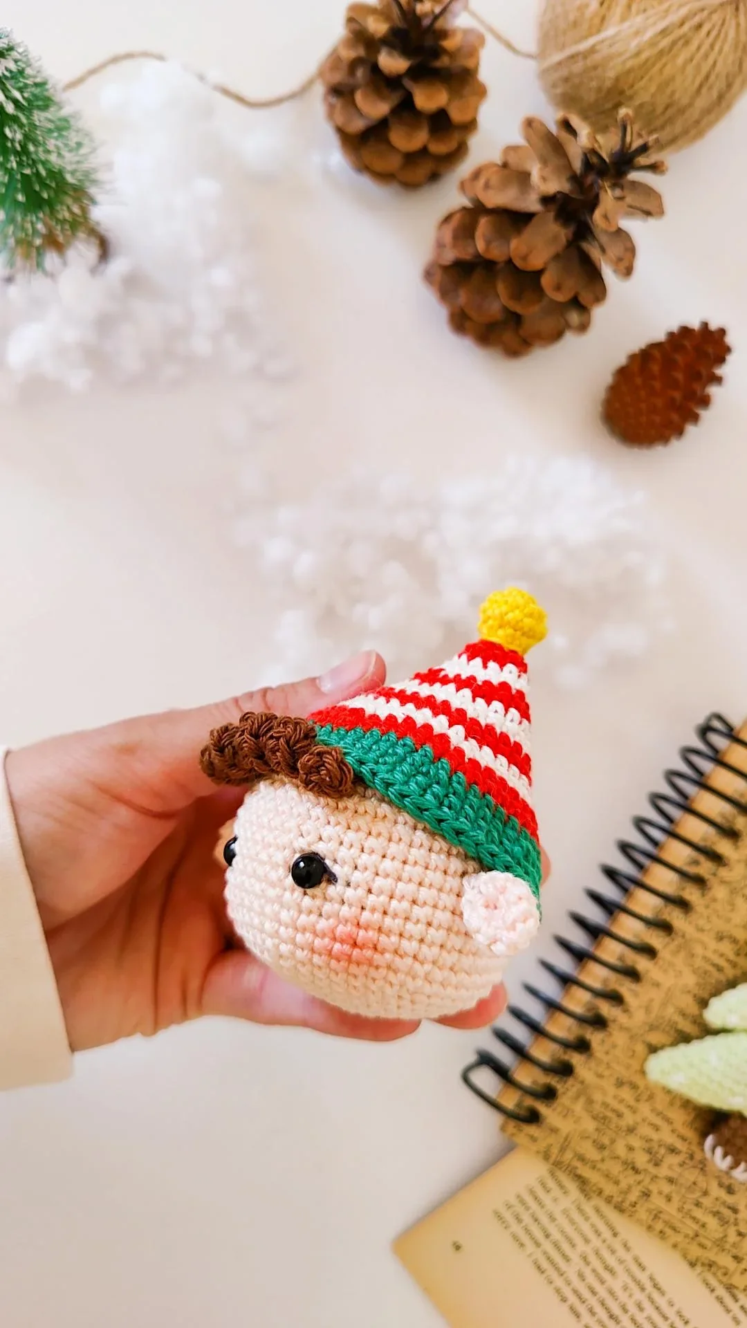 Holiday Crochet Pattern Ornament Collection: Mrs. Claus, Santa Claus, Comet the Reindeer, Tinsel Toe the Elf - Image 7