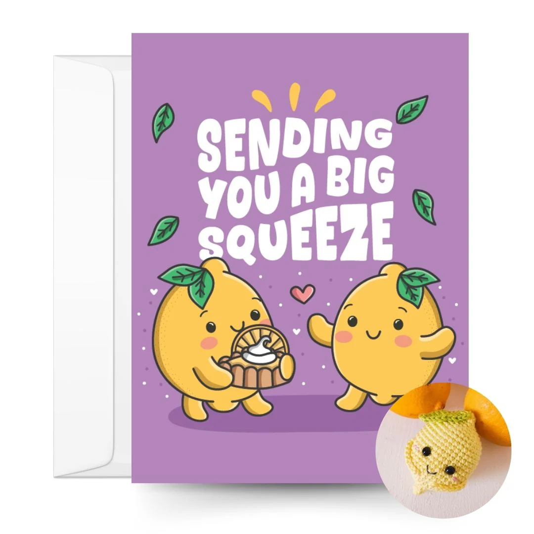 Lemon Crochet Pattern & Matching Card: "Friendship Card"