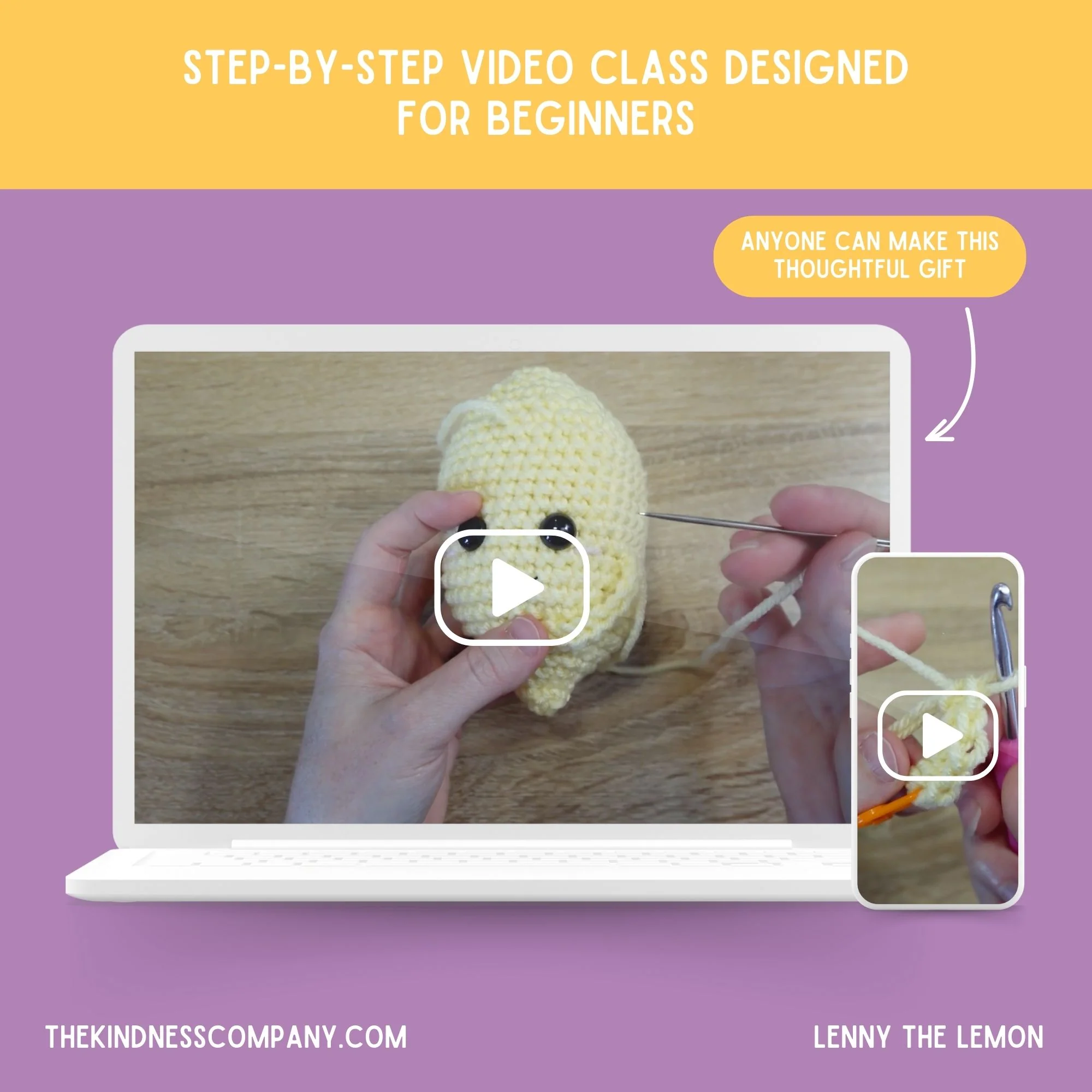Lemon Crochet Pattern & Matching Card: "Friendship Card" - Image 8
