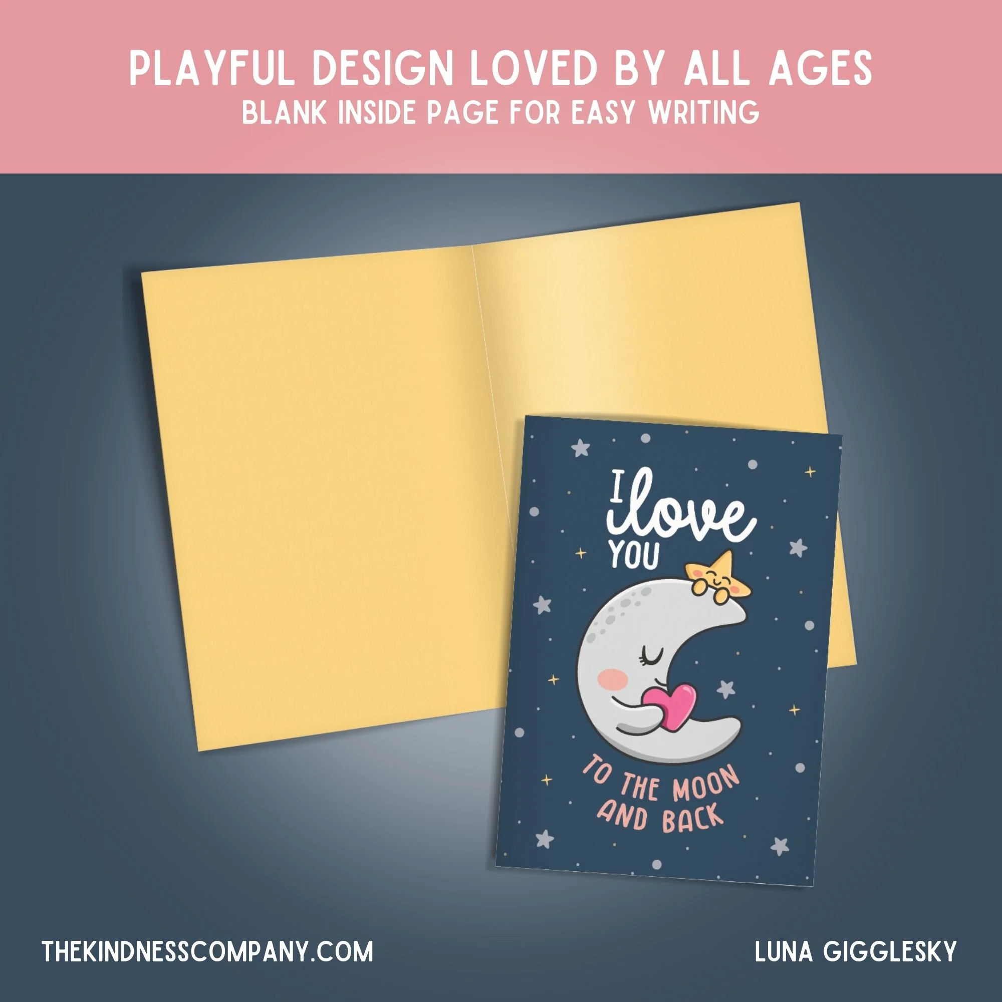Moon Crochet Pattern & Matching Card: "I Love You" - Image 6