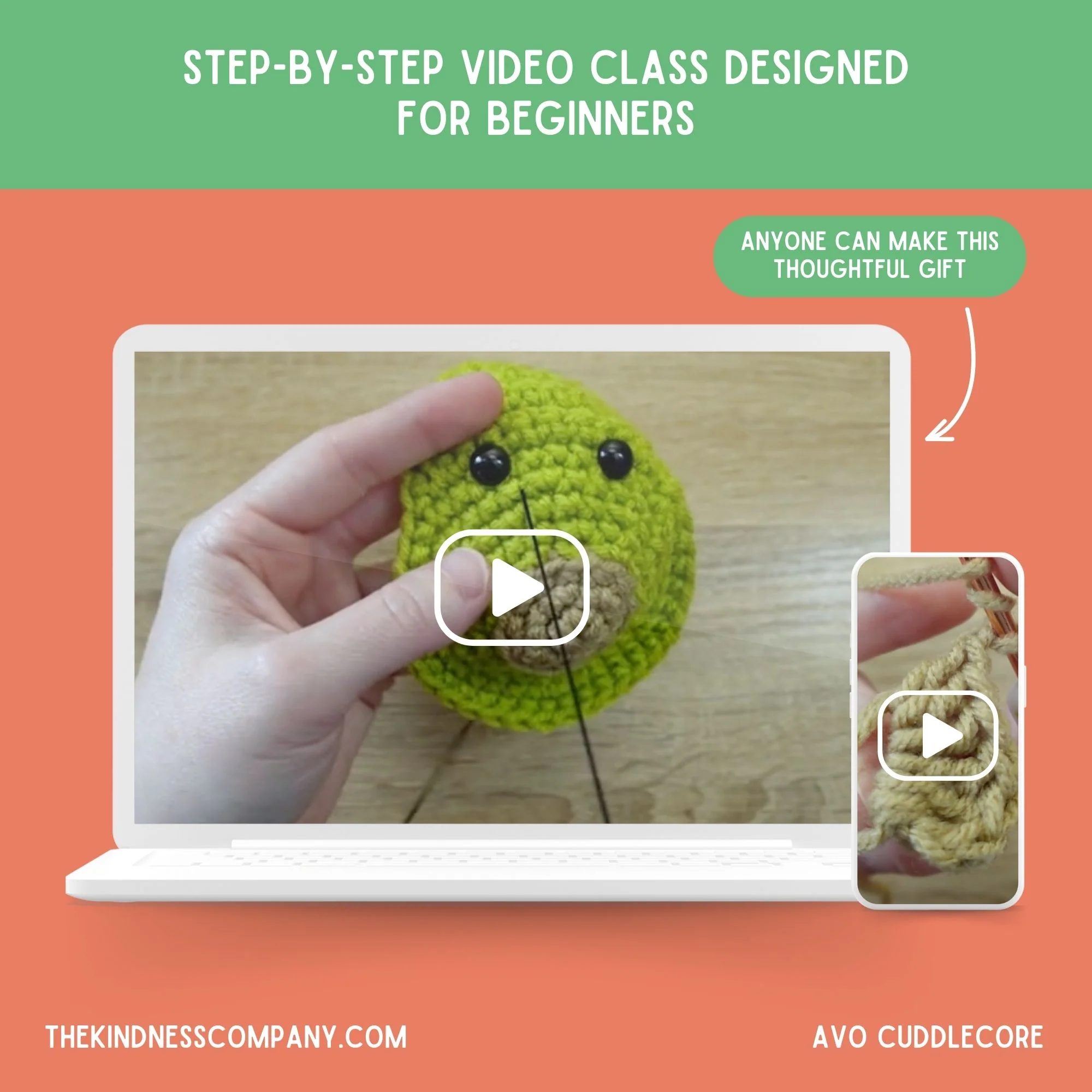 Avocado Crochet Pattern & Matching Card: "Congratulations" - Image 8