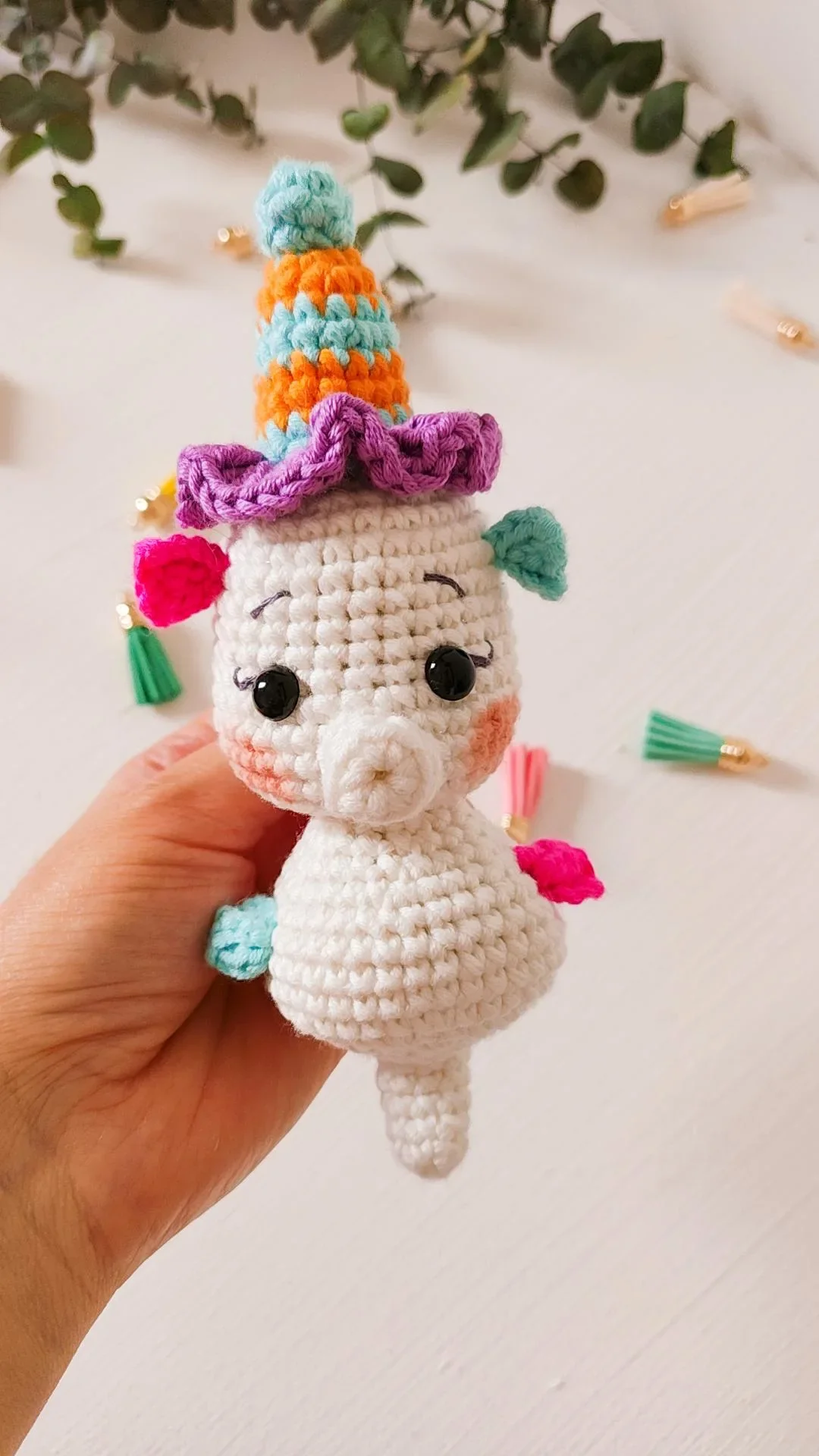 Patrick The Sheep, Barbell Bun Bun, Sassy The Seahorse & Daphne The Donut Crochet Pattern & Matching Greeting Cards Bundle - Image 3