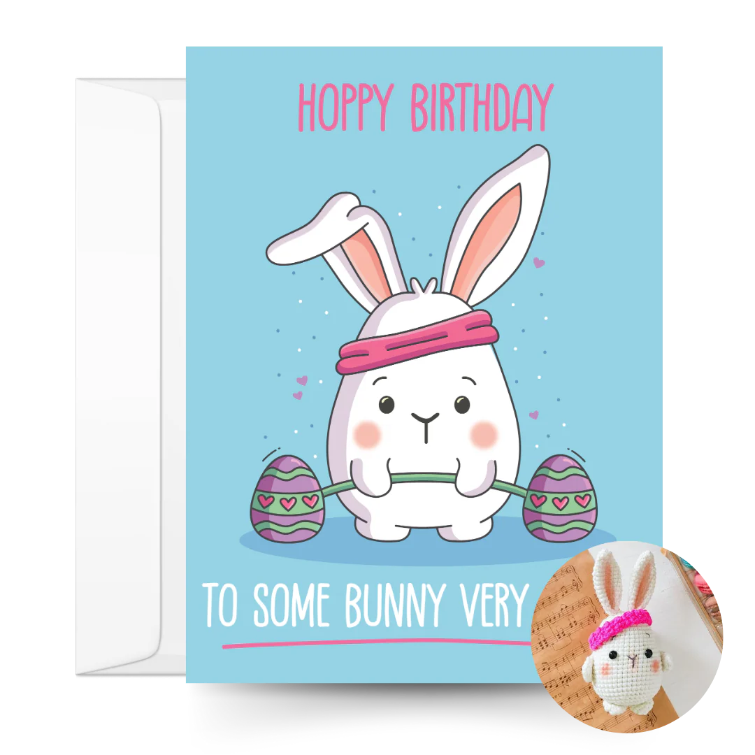 Patrick The Sheep, Barbell Bun Bun, Sassy The Seahorse & Daphne The Donut Crochet Pattern & Matching Greeting Cards Bundle - Image 7