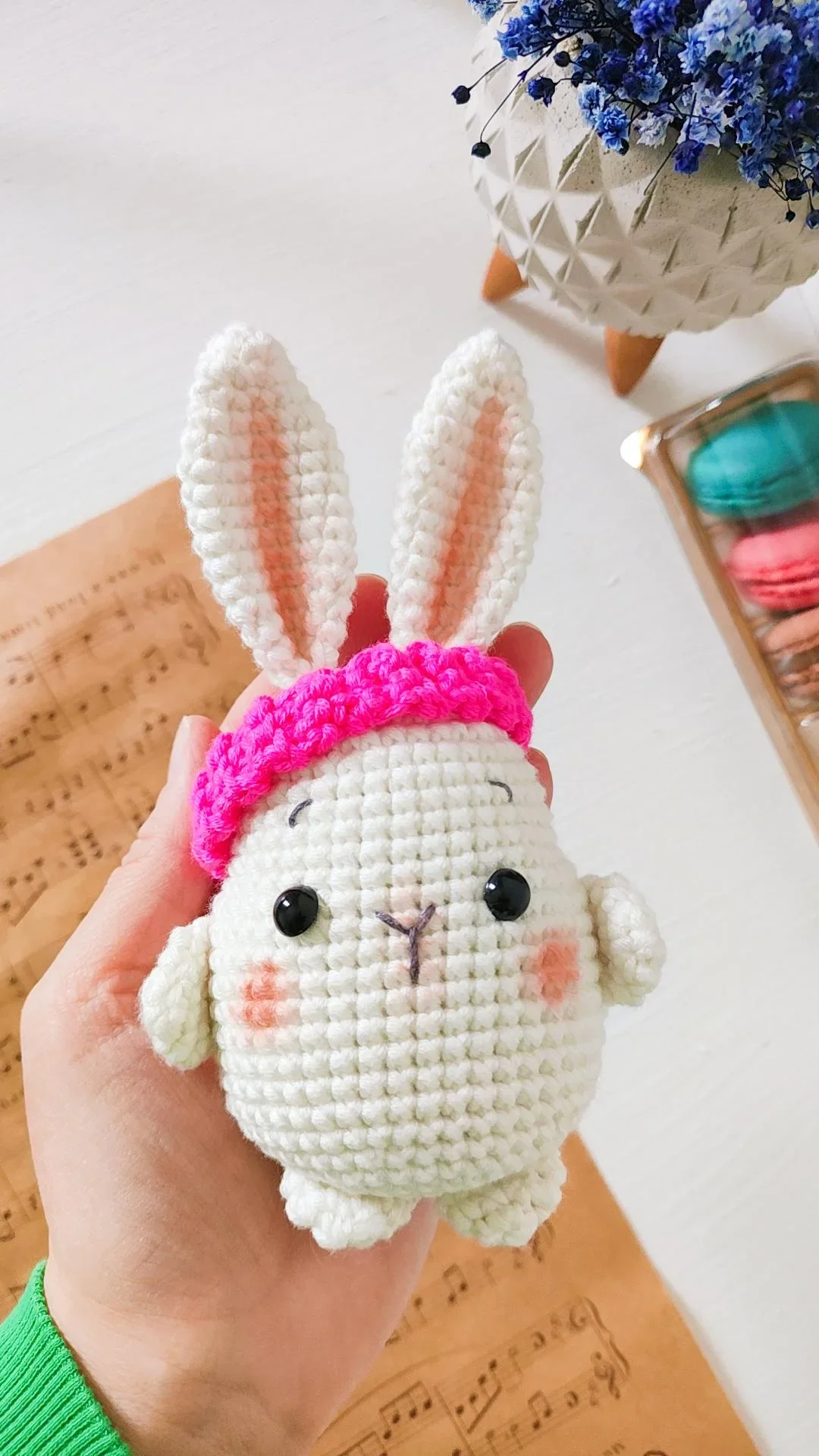 Patrick The Sheep, Barbell Bun Bun, Sassy The Seahorse & Daphne The Donut Crochet Pattern & Matching Greeting Cards Bundle - Image 8