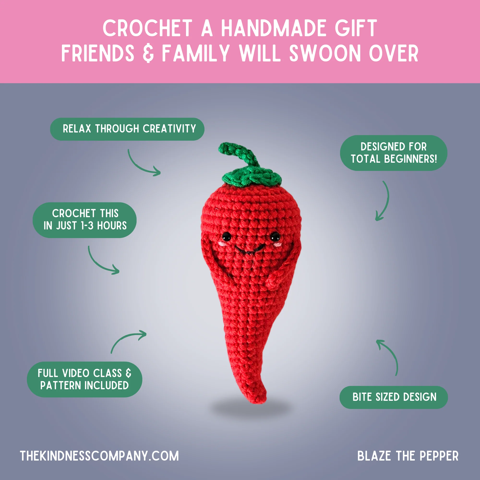 Pepper Crochet Pattern & Matching Card: "Happy Birthday Hot Stuff" - Image 4