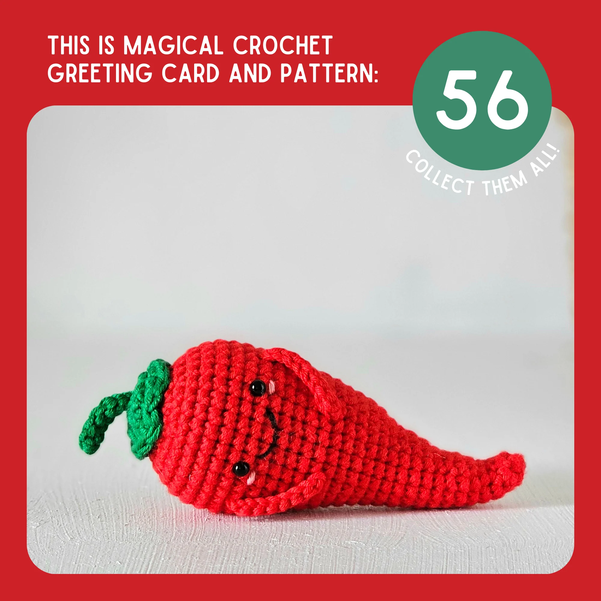 Pepper Crochet Pattern & Matching Card: "Happy Birthday Hot Stuff" - Image 9