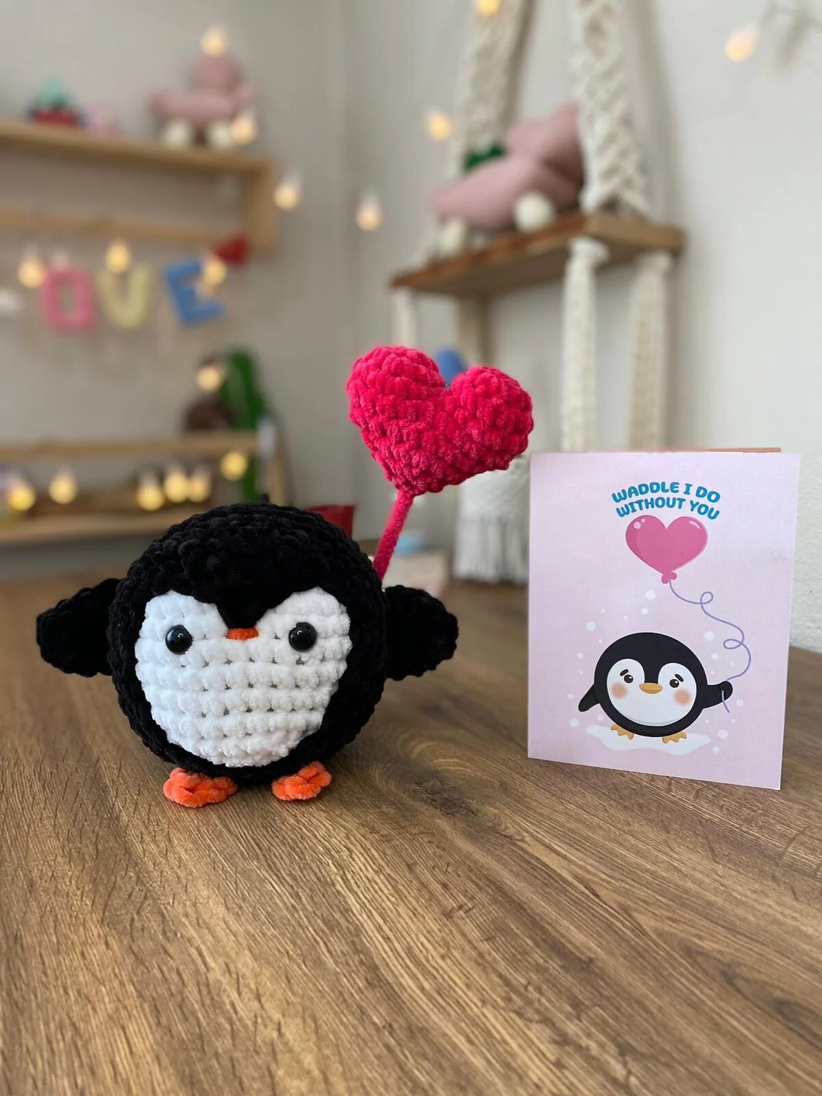 Penguin Crochet Pattern & Matching Card: "Thinking Of You" - Image 10