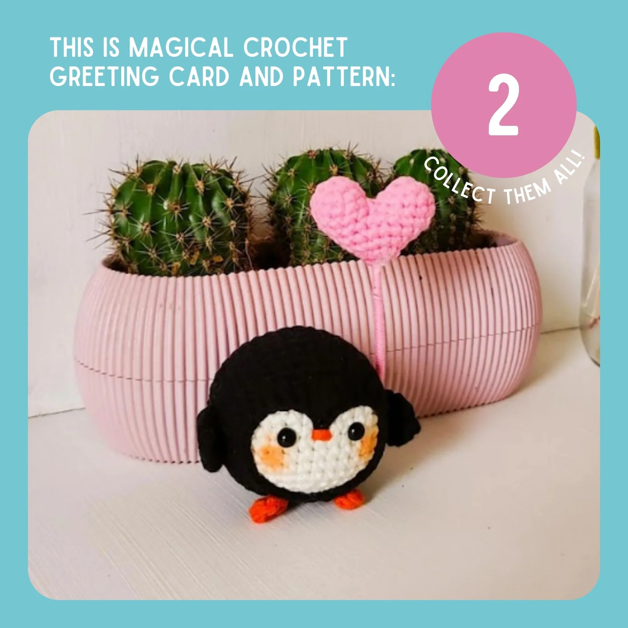 Penguin Crochet Pattern & Matching Card: "Thinking Of You" - Image 9