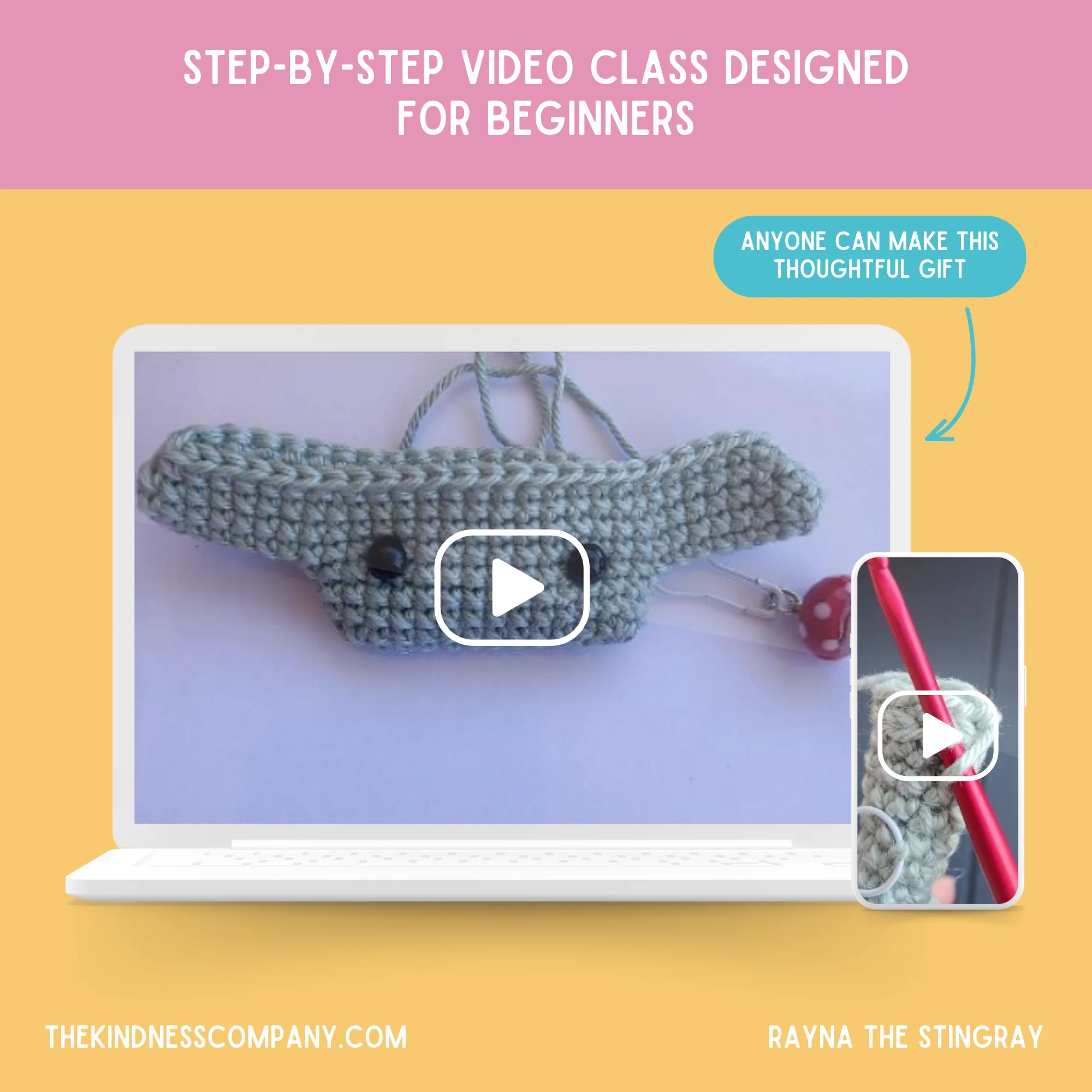 (Limit 1 Per Customer Please) Rayna The Stingray Crochet Pattern & Matching Greeting Card: Get 1 Free - Image 8
