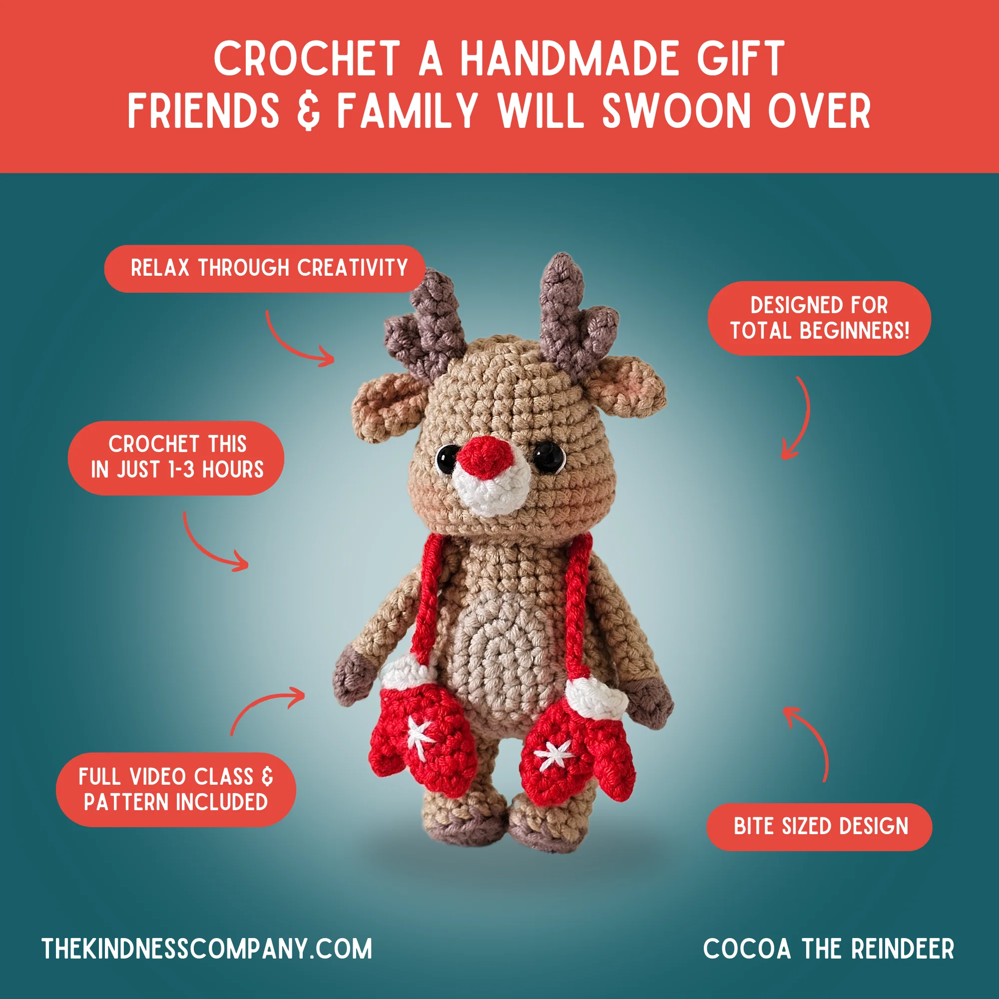 Reindeer Crochet Pattern & Matching Card: "Happy New Deer" - Image 9