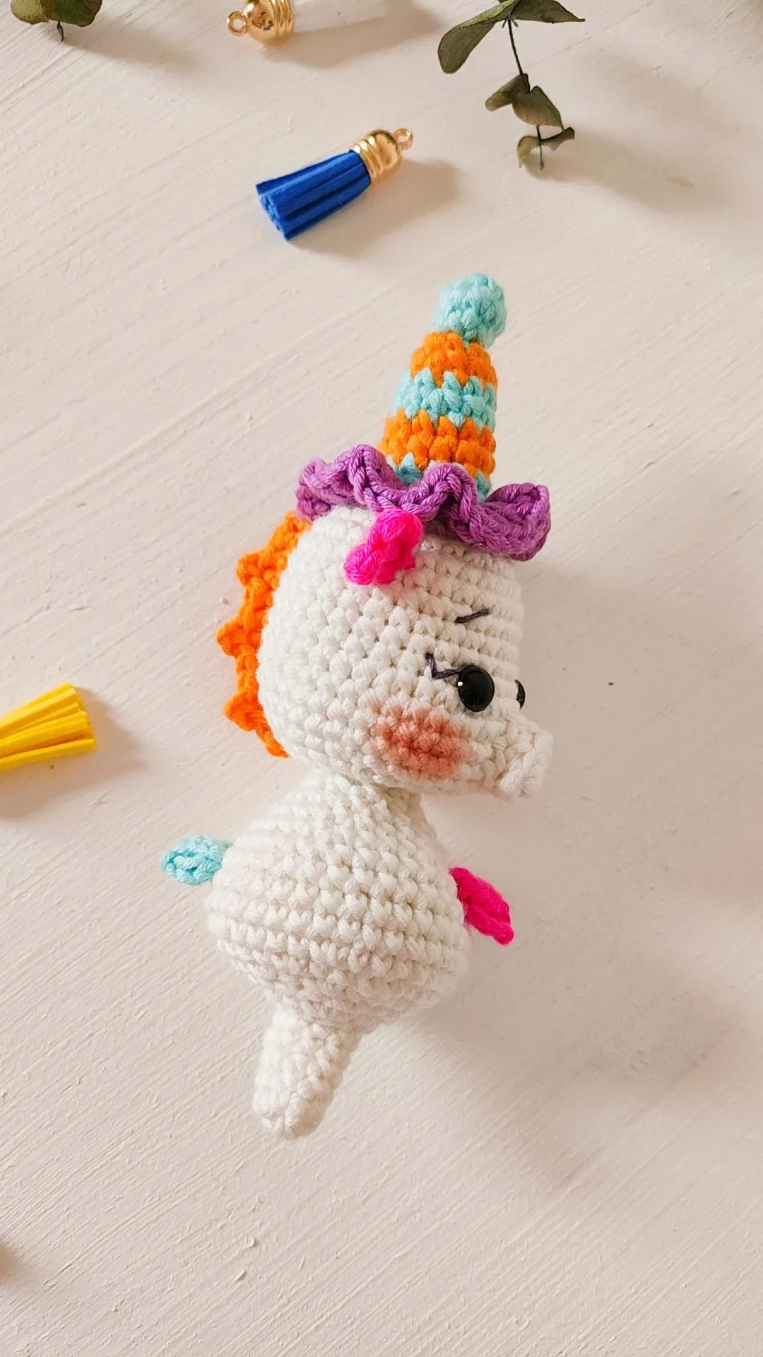 Seahorse Crochet Pattern & Matching Card: "Birthday Bash" - Image 6