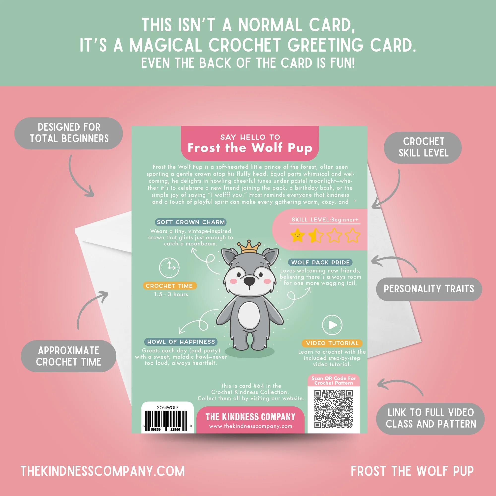 Wolf Pup Crochet Pattern & Matching Card: "Welcome To The Pack" - Image 7